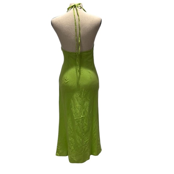 Urban Outfitters BDG Danny Lime Green Halter Dress Size Large New - Picture 11 of 14